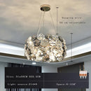 GobekUsa Crystal Wrought Iron Chandelier: Creative Dining & Living Room Suspension Light