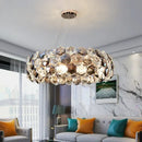 GobekUsa Crystal Wrought Iron Chandelier: Creative Dining & Living Room Suspension Light