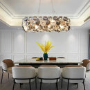 GobekUsa Crystal Wrought Iron Chandelier: Creative Dining & Living Room Suspension Light