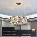 GobekUsa Crystal Wrought Iron Chandelier: Creative Dining & Living Room Suspension Light