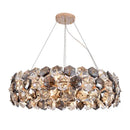 GobekUsa Crystal Wrought Iron Chandelier: Creative Dining & Living Room Suspension Light