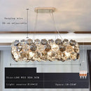 GobekUsa Crystal Wrought Iron Chandelier: Creative Dining & Living Room Suspension Light