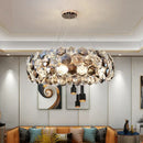 GobekUsa Crystal Wrought Iron Chandelier: Creative Dining & Living Room Suspension Light
