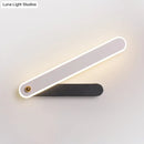 GobekUsa Modern Hour Hand LED Wall Sconce in Black and White Acrylic with White/Warm Lighting