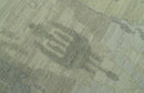 Modern Ikat Design distressed Beige And Charcoal Hand Knotted Custom Made wool rug