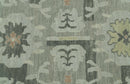 Modern Ikat Design Silver And Blue  8X10 Hand Knotted wool rug