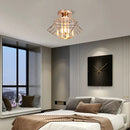 GobekUsa Crystal Ceiling Chandelier: Modern Industrial LED Indoor Lighting Fixture