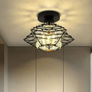 GobekUsa Crystal Ceiling Chandelier: Modern Industrial LED Indoor Lighting Fixture