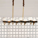 GobekUsa Modernist Dome Island Chandelier - Clear Glass - 8/10 Lights - Black Finish