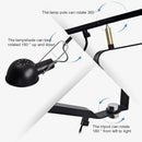 GobekUsa Dimmable LED Wall Lamp, Rotating Long Pole, Swinging Black and White Industrial Design
