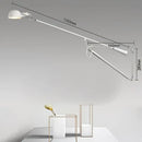 GobekUsa Dimmable LED Wall Lamp, Rotating Long Pole, Swinging Black and White Industrial Design