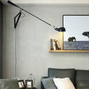 GobekUsa Dimmable LED Wall Lamp, Rotating Long Pole, Swinging Black and White Industrial Design