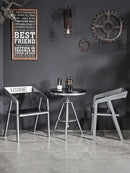 GobekUsa Industrial Iron Art Solid Wood Dining Chair for Coffee Shop & Bar
