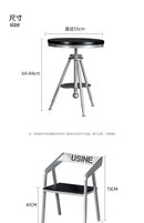 GobekUsa Industrial Iron Art Solid Wood Dining Chair for Coffee Shop & Bar