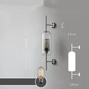 GobekUsa Glass Industrial Wall Lights for Living Room Bedroom Dining Room