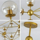 GobekUsa Glass Bean Industrial Pendant Light for Living Room Bedroom Loft