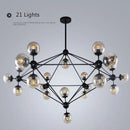 GobekUsa Glass Bean Industrial Pendant Light for Living Room Bedroom Loft