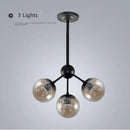 GobekUsa Glass Bean Industrial Pendant Light for Living Room Bedroom Loft