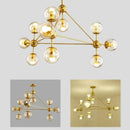 GobekUsa Glass Bean Industrial Pendant Light for Living Room Bedroom Loft