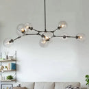 GobekUsa Industrial Globe Glass Chandelier, Modern Minimalist Design, E27 Lamps