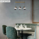 GobekUsa Industrial Smoke Glass Island Lighting 6/8/10-Light Nickel/Bronze LED Pendant Fixture