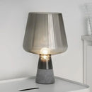 GobekUsa Leimu Cement Table Lamp - Modern Industrial Glass Desk Light