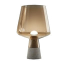 GobekUsa Leimu Cement Table Lamp - Modern Industrial Glass Desk Light