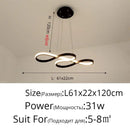 GobekUsa Gold LED Pendant Light Kitchen Dinning Room Music Lamp Shade, Lustres Luminaire Fixtures