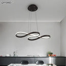 GobekUsa Gold LED Pendant Light Kitchen Dinning Room Music Lamp Shade, Lustres Luminaire Fixtures
