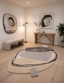 Modern Ink Loop Multicolor Hand Tufted 4x6 Wool Area Rug