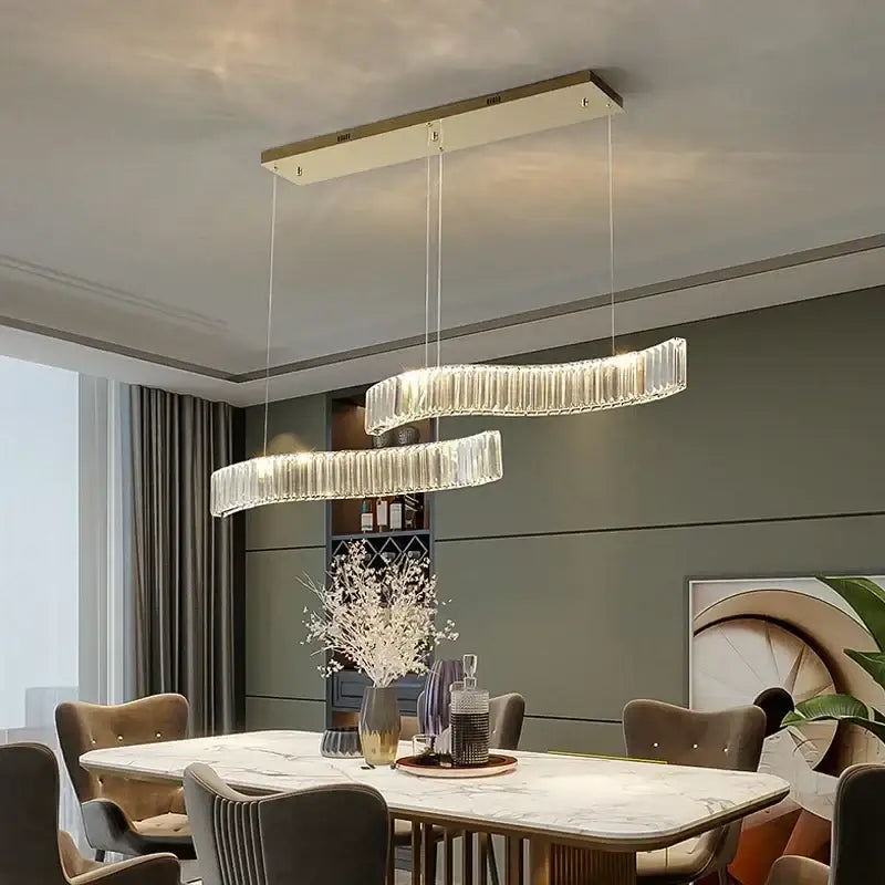 GobekUsa Crystal LED Ceiling Chandeliers for Elegant Dining Room Decor