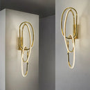 GobekUsa Gold LED Wall Sconce Dimmable Lighting Fixture Polished Steel Modern Luminarias