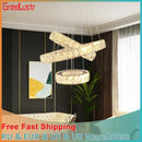 GobekUsa Crystal LED Chandelier: Modern Pendant Light for Luxury Home Decor and Living Room
