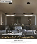 GobekUsa Modern Pendant Lights 4/3/2/1 Circle Rings Acrylic Aluminum LED Pendant Lamp for Living Room Dining Room