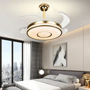 GobekUsa Invisible Gold Ceiling Fan with LED Light and Retractable Blades