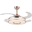 GobekUsa Invisible Gold Ceiling Fan with LED Light and Retractable Blades