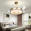 GobekUsa Invisible Gold Ceiling Fan with LED Light and Retractable Blades