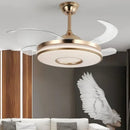 GobekUsa Invisible Gold Ceiling Fan with LED Light and Retractable Blades