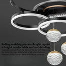 Modern Iron and Acrylic LED Pendant Chandelier