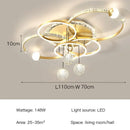 Modern Iron and Acrylic LED Pendant Chandelier