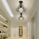 GobekUsa Iron Cage Ceiling Lamp: Modern Nordic LED Light Fixture for Kitchen, Living Room, Bedroom