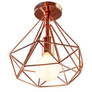 GobekUsa Iron Cage Ceiling Lamp: Modern Nordic LED Light Fixture for Kitchen, Living Room, Bedroom