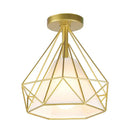 GobekUsa Iron Cage Ceiling Lamp: Modern Nordic LED Light Fixture for Kitchen, Living Room, Bedroom
