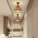 GobekUsa Iron Cage Ceiling Lamp: Modern Nordic LED Light Fixture for Kitchen, Living Room, Bedroom