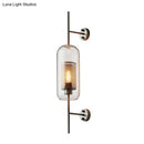 GobekUsa Modern Iron Mesh Wall Mount Lamp with Clear Glass Shade