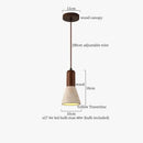 GobekUsa Iron Yellow Travertine LED Pendant Light for Bedside Dining Living Room