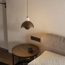 GobekUsa Iron Yellow Travertine LED Pendant Light for Bedside Dining Living Room