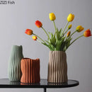GobekUsa Irregular Ceramic Vase for Modern Floral Arrangement & Room Decor
