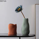 GobekUsa Irregular Ceramic Vase for Modern Floral Arrangement & Room Decor