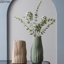 GobekUsa Irregular Ceramic Vase for Modern Floral Arrangement & Room Decor